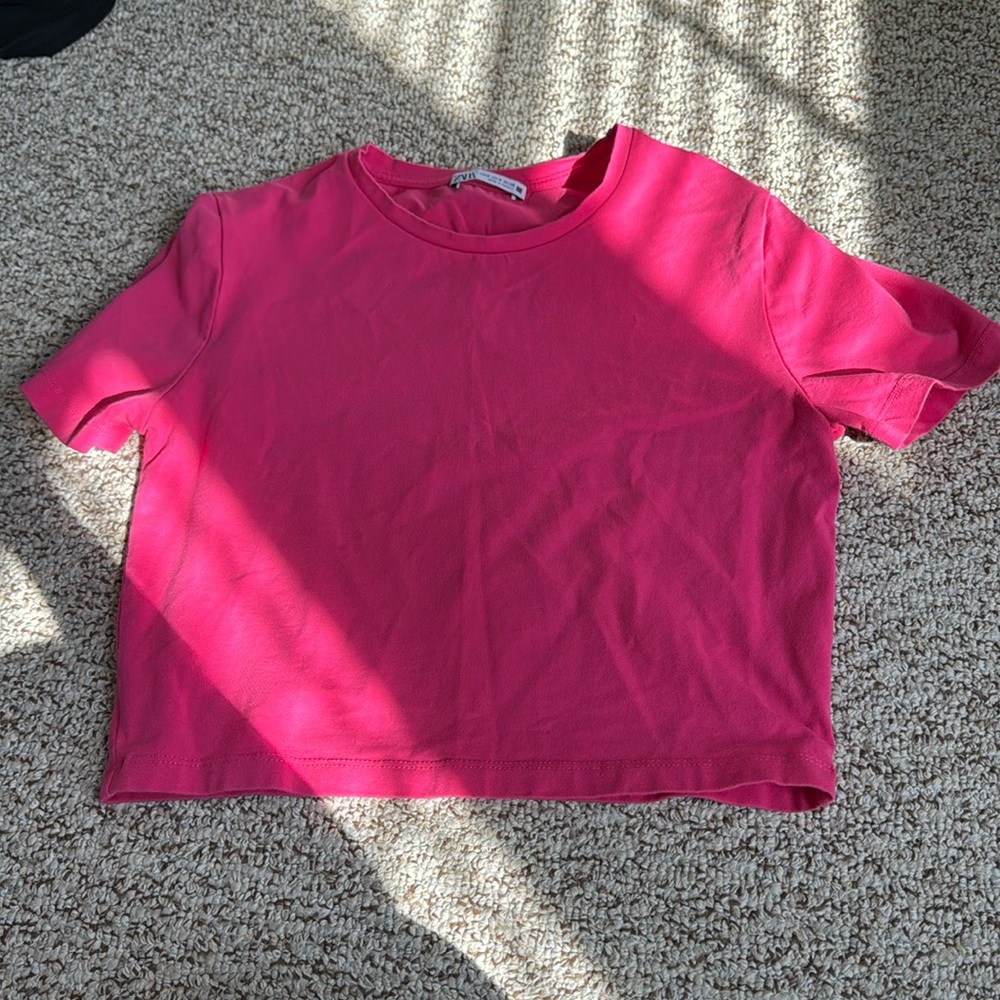 Zara crop top tee